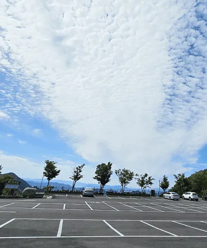 고요한 주차장의 풍경